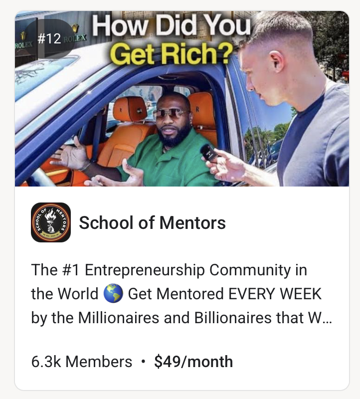 Społeczność na Skool — przykład 4